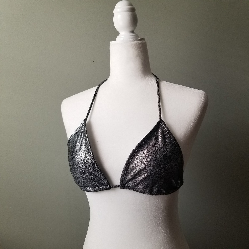 OP Bikini Top Speckled Metallic Silver Junior Sz 5